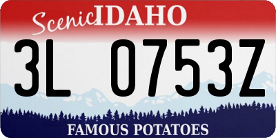 ID license plate 3L0753Z