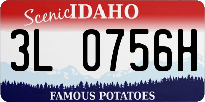 ID license plate 3L0756H