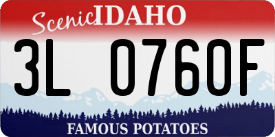 ID license plate 3L0760F