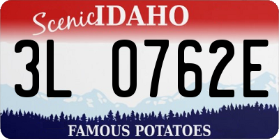 ID license plate 3L0762E