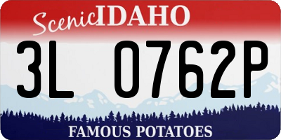 ID license plate 3L0762P