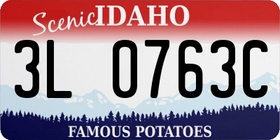 ID license plate 3L0763C
