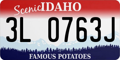 ID license plate 3L0763J