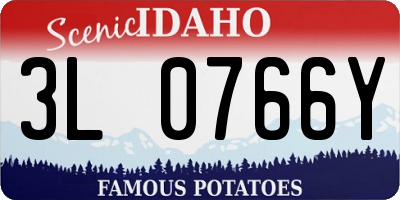 ID license plate 3L0766Y