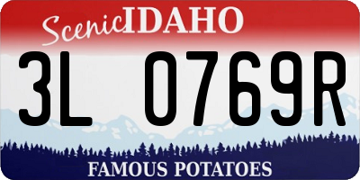 ID license plate 3L0769R