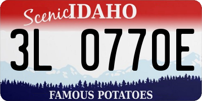 ID license plate 3L0770E