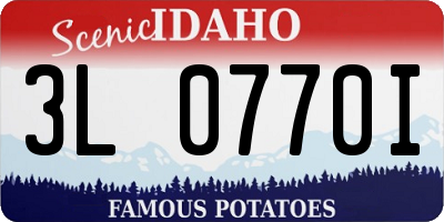 ID license plate 3L0770I