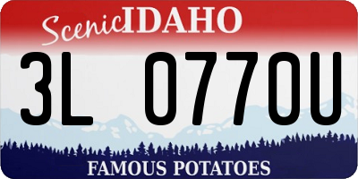 ID license plate 3L0770U