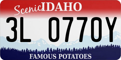 ID license plate 3L0770Y