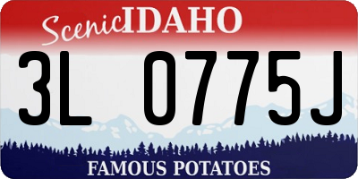 ID license plate 3L0775J