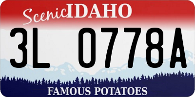 ID license plate 3L0778A