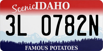ID license plate 3L0782N