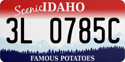 ID license plate 3L0785C