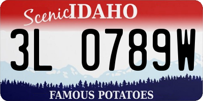 ID license plate 3L0789W