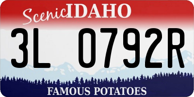ID license plate 3L0792R