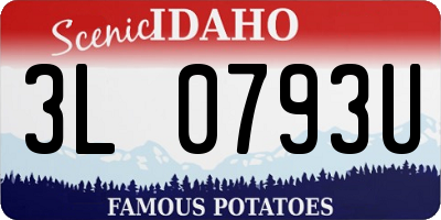 ID license plate 3L0793U