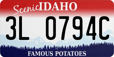 ID license plate 3L0794C