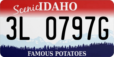 ID license plate 3L0797G