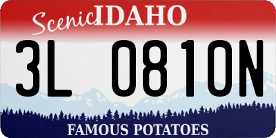 ID license plate 3L0810N