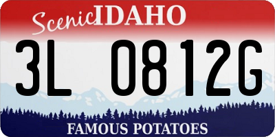 ID license plate 3L0812G