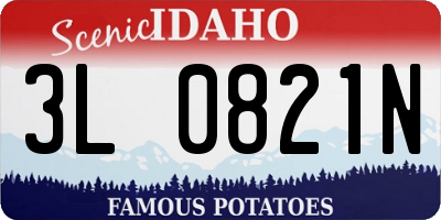 ID license plate 3L0821N