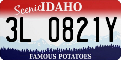 ID license plate 3L0821Y