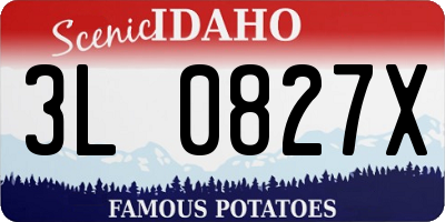 ID license plate 3L0827X
