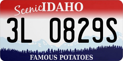 ID license plate 3L0829S