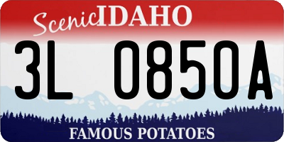 ID license plate 3L0850A