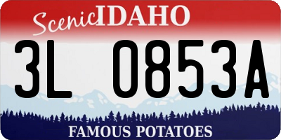 ID license plate 3L0853A