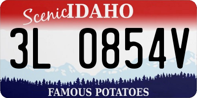 ID license plate 3L0854V