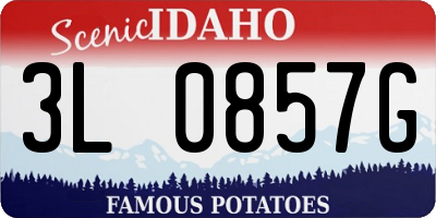 ID license plate 3L0857G