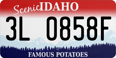 ID license plate 3L0858F