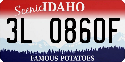 ID license plate 3L0860F
