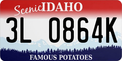 ID license plate 3L0864K