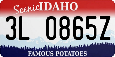 ID license plate 3L0865Z