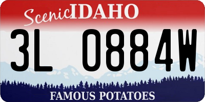 ID license plate 3L0884W
