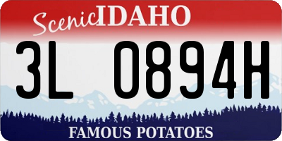 ID license plate 3L0894H