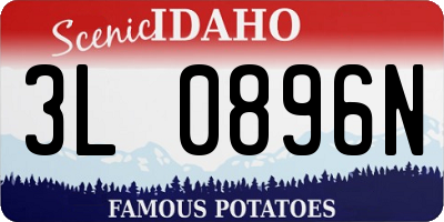 ID license plate 3L0896N