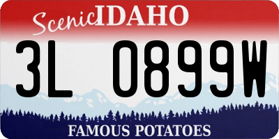 ID license plate 3L0899W