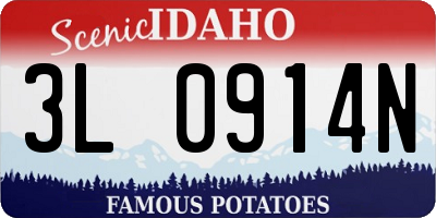ID license plate 3L0914N