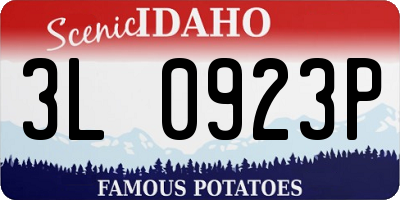 ID license plate 3L0923P