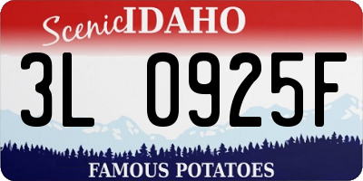 ID license plate 3L0925F