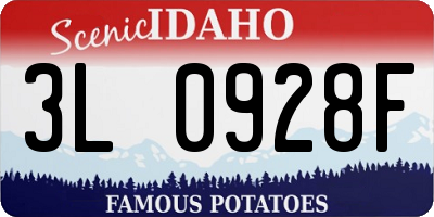 ID license plate 3L0928F