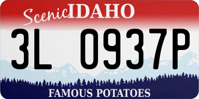 ID license plate 3L0937P