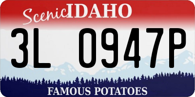 ID license plate 3L0947P