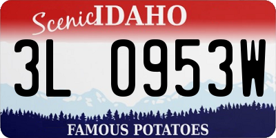 ID license plate 3L0953W