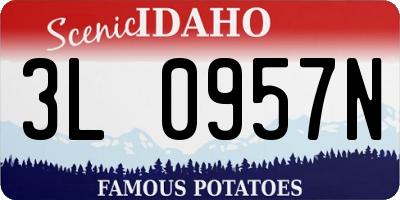 ID license plate 3L0957N