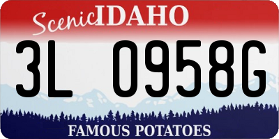 ID license plate 3L0958G