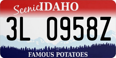 ID license plate 3L0958Z